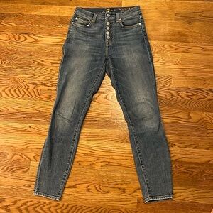 7 for all Mankind high waist ankle skinny